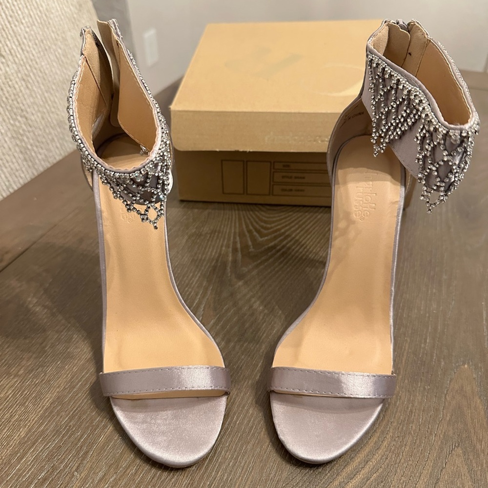 Charlotte Russe “Shan” Gray High Heels Sandals Size‎ 7 - Picture 2 of 12